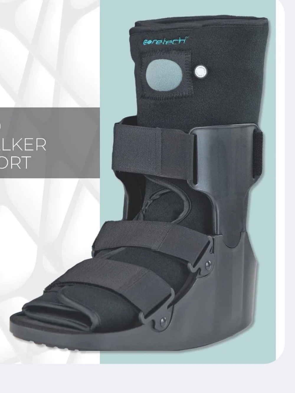 Women's Black Medical Walking Boot